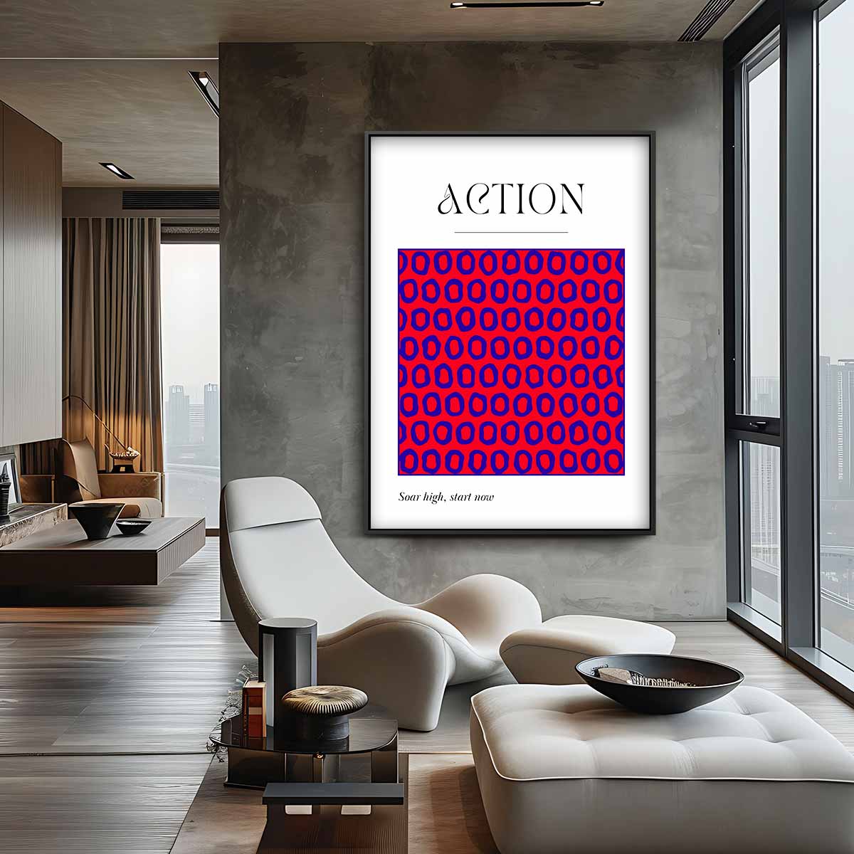 Levendige Actiepatronen Kunstwerk-canvas-dibond-plexiglas-wanddecoratie-WallArtistic