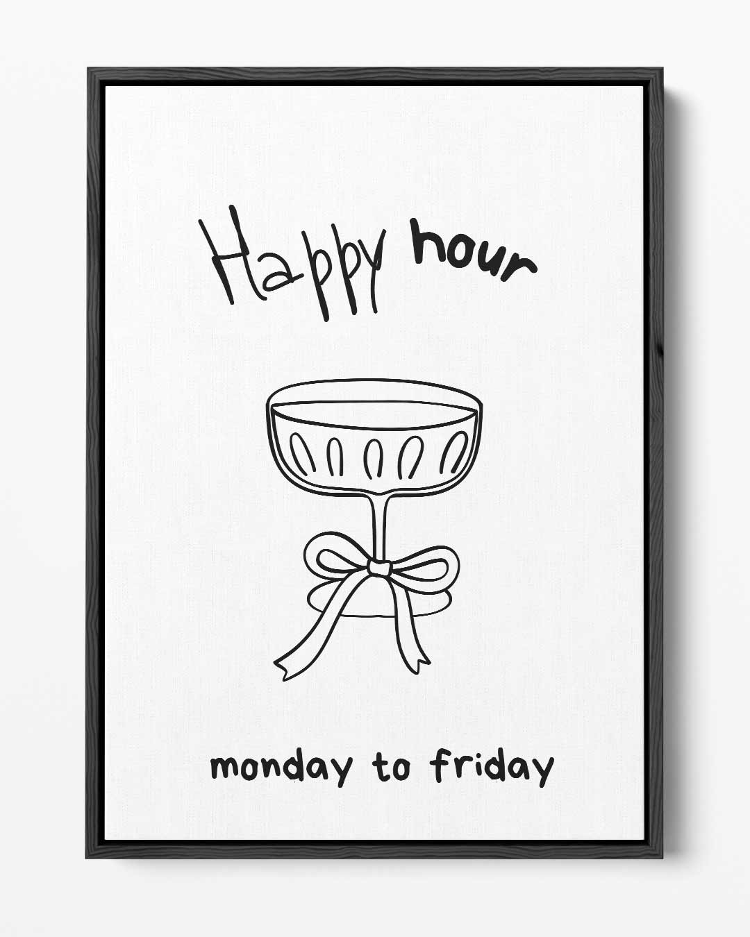 Happy Hour Illustratie Kunstwerk-canvas-dibond-plexiglas-wanddecoratie-WallArtistic