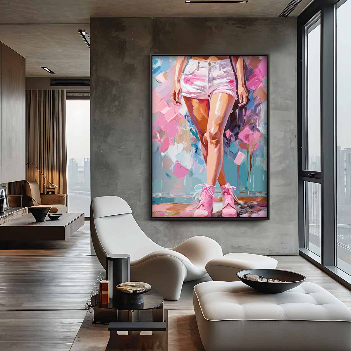 Stijlvolle Zomerwandeling Kunstwerk-canvas-dibond-plexiglas-wanddecoratie-WallArtistic