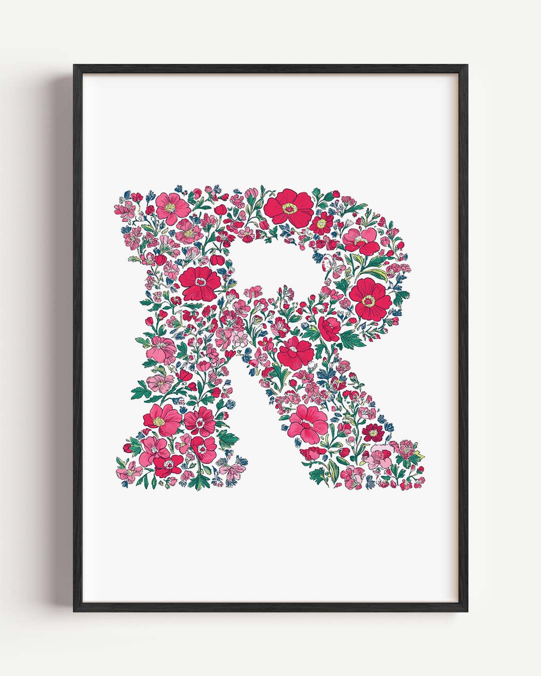 Bloemrijke Letter R Poster
