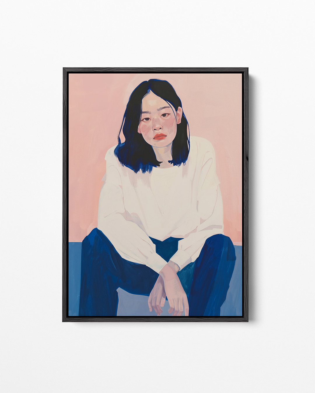 Portret in zachte tinten Kunstwerk