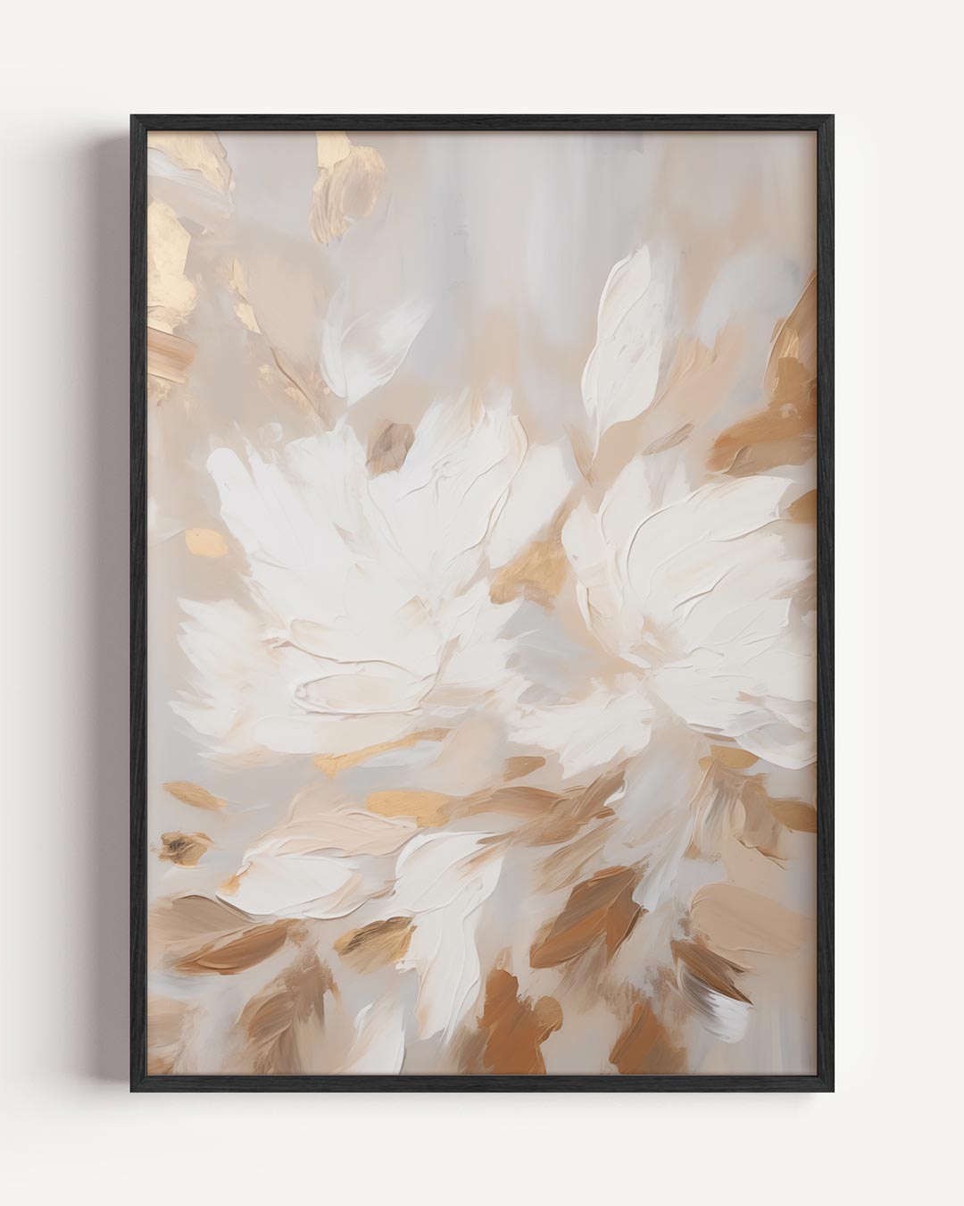 Dromerige Bloemenpracht in Aardetinten Poster-WallArtistic