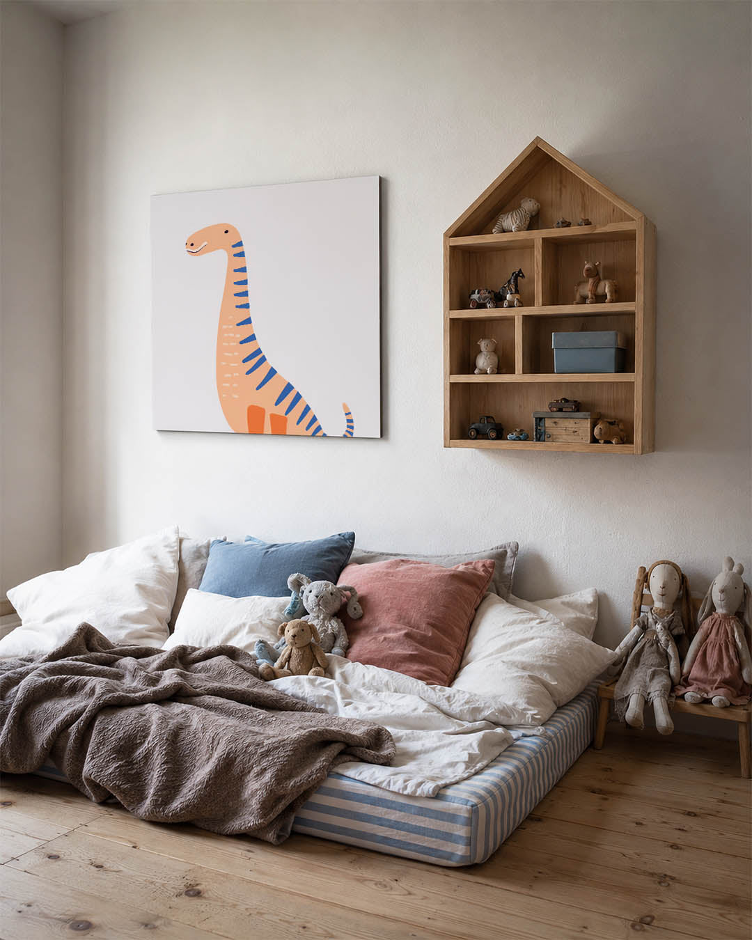 Speelse dinosaurus illustratie Kunstwerk