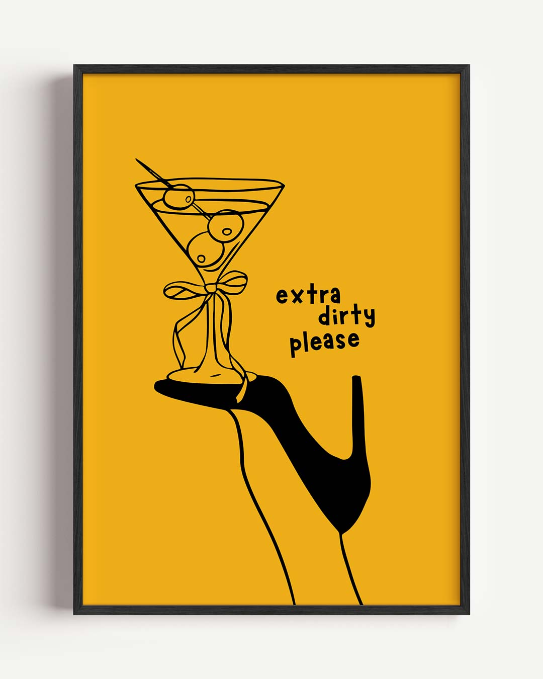 Elegant Drankje met een Knipoog Poster