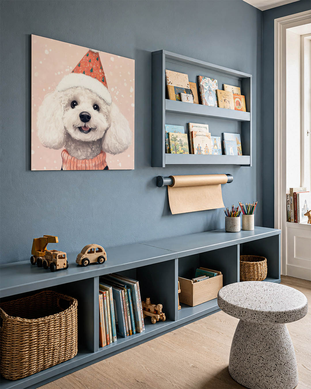 Vrolijke hond illustratie Kunstwerk