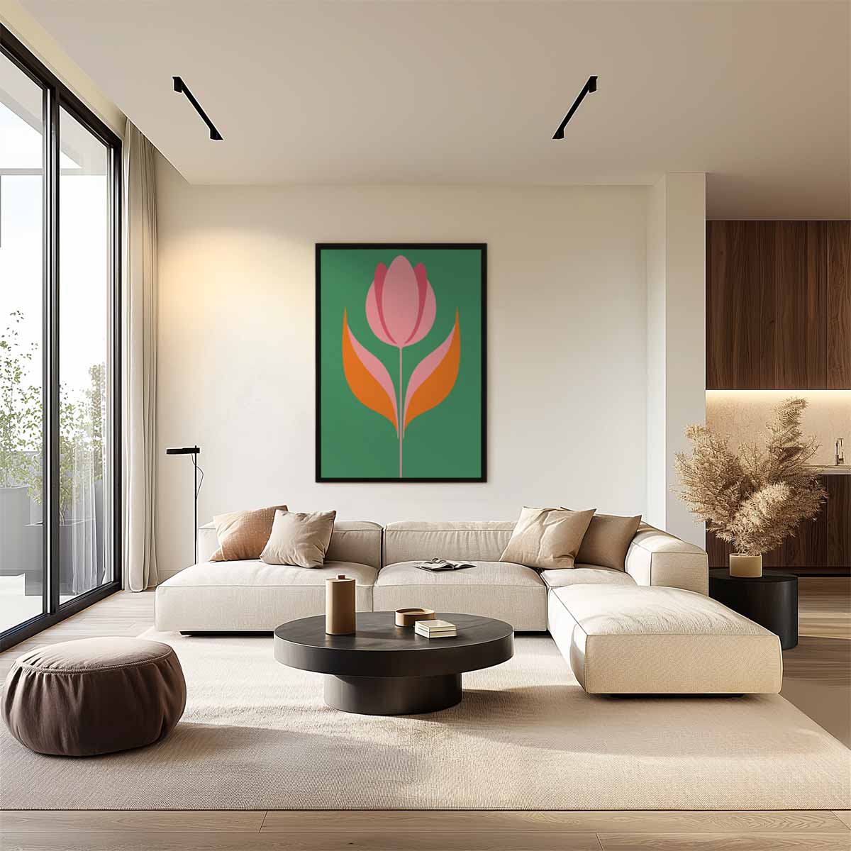 Moderne Bloei Kunstwerk-canvas-dibond-plexiglas-wanddecoratie-WallArtistic