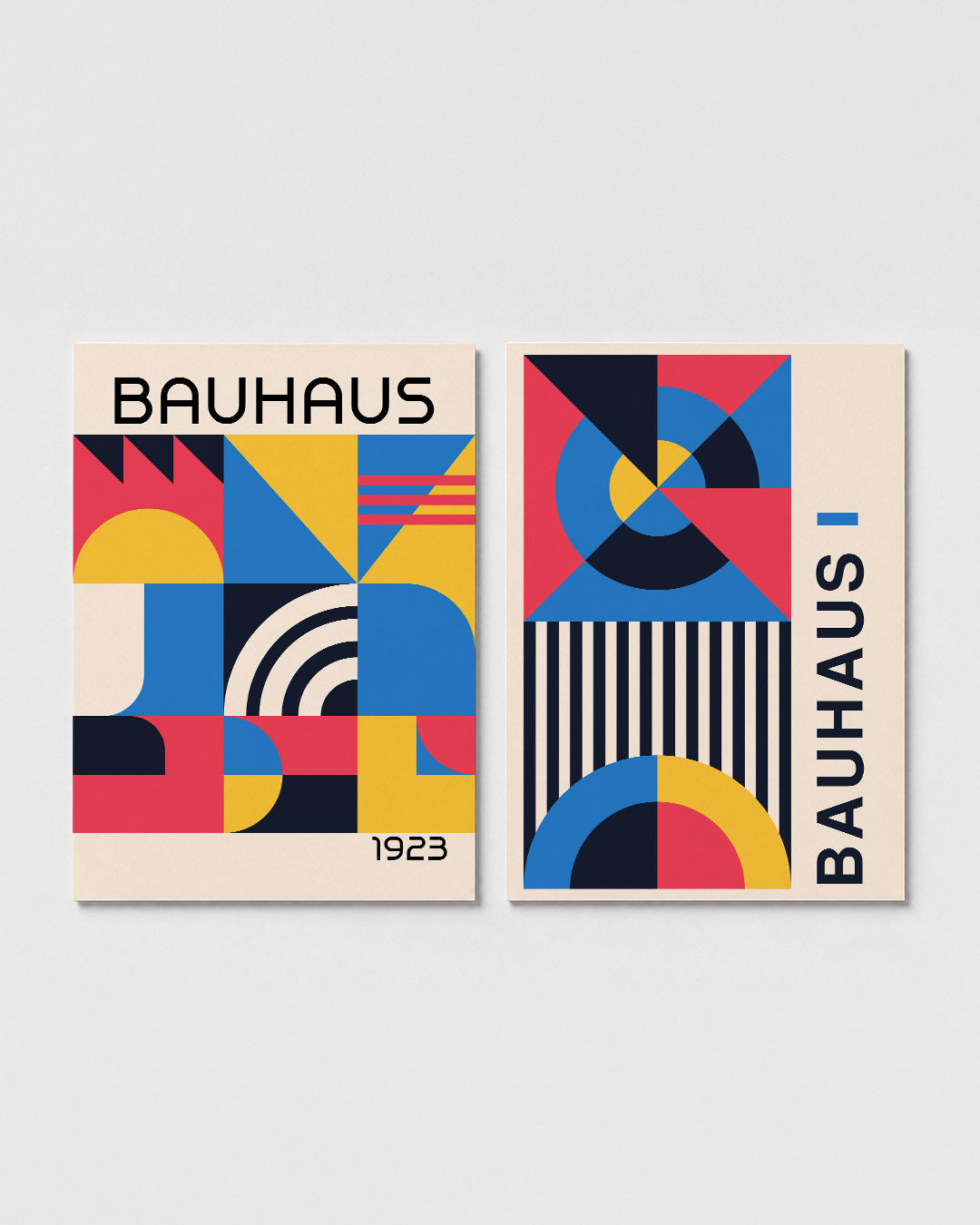 Kleurrijke vlakverdeling Posterset