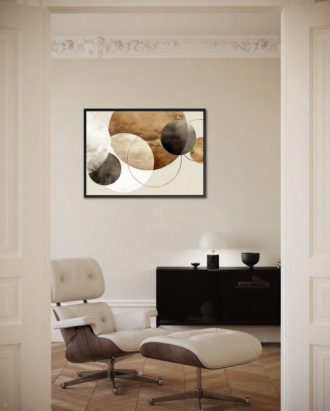 Cirkelvormen en lijnen Kunstwerk
