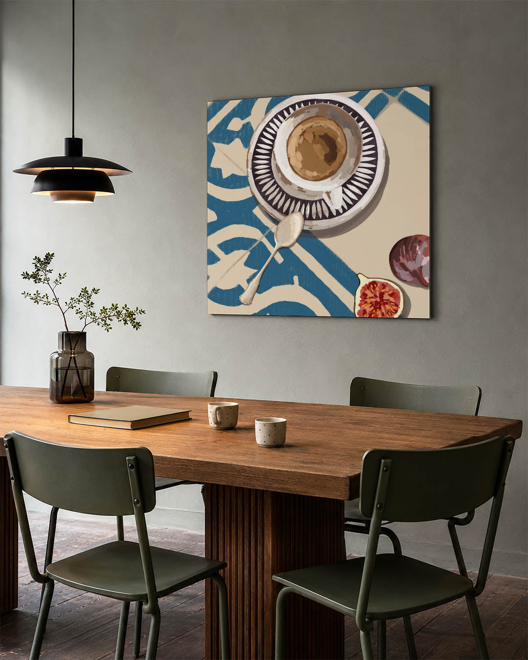 Koffie en vijg compositie Kunstwerk