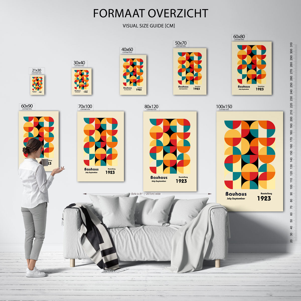 Vormritme en kleur Poster