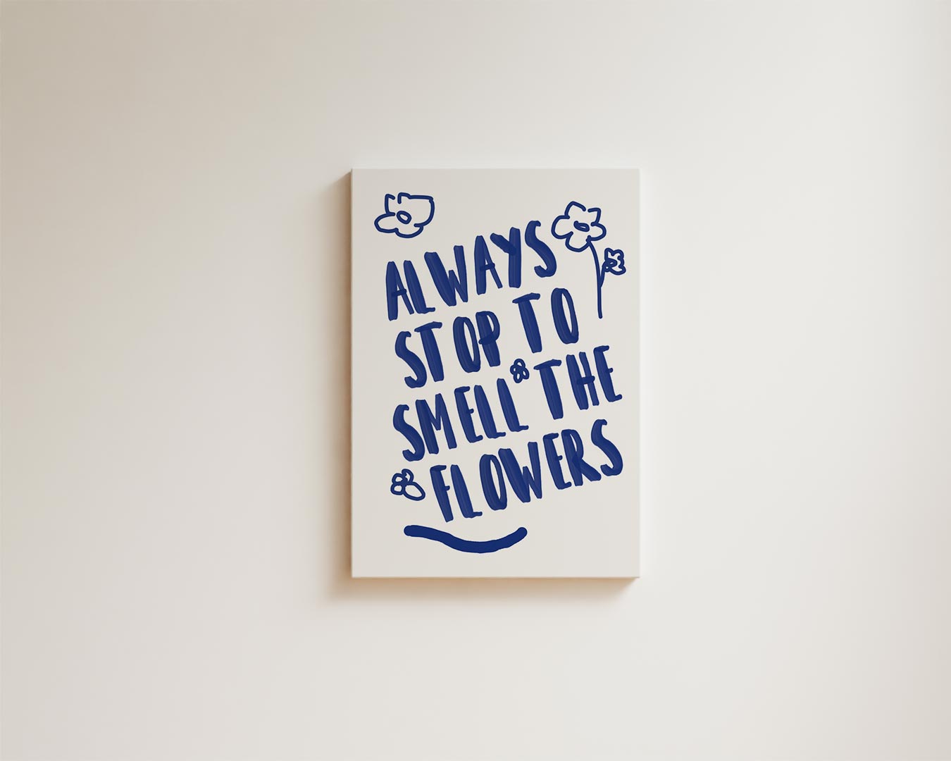 Inspirerende Bloemen Quote Poster