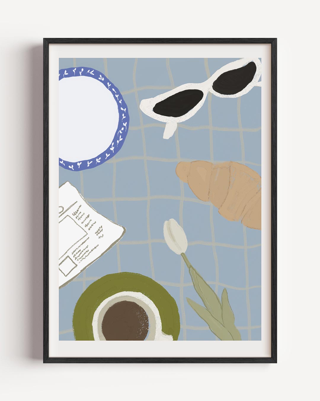 Mediterraans Picknickmoment Poster-WallArtistic