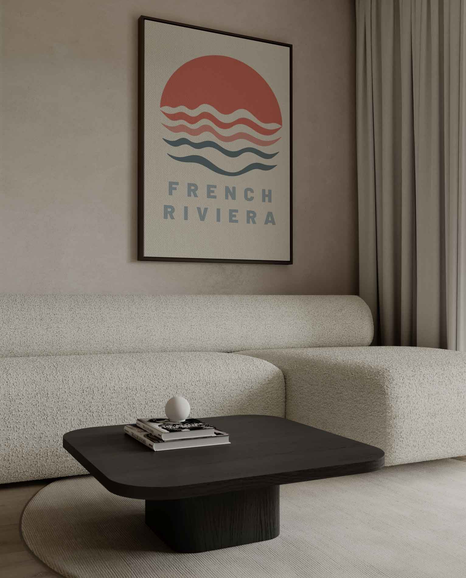 Zonsondergang aan de Franse Rivièra Kunstwerk-canvas-dibond-plexiglas-wanddecoratie-WallArtistic
