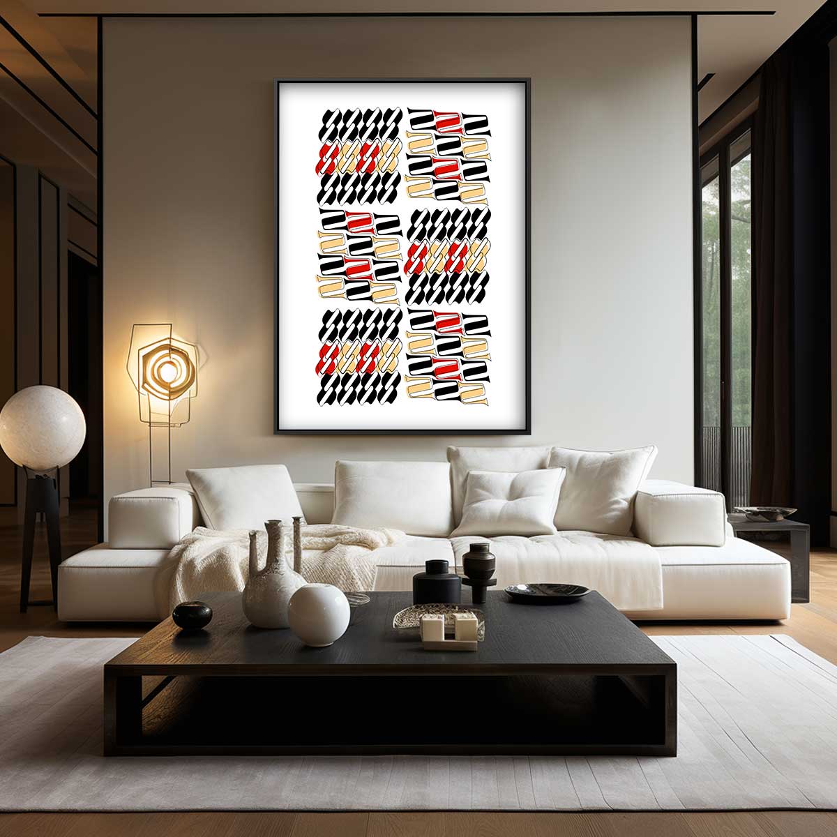 Kleurrijke Flessen Abstract Kunstwerk-canvas-dibond-plexiglas-wanddecoratie-WallArtistic