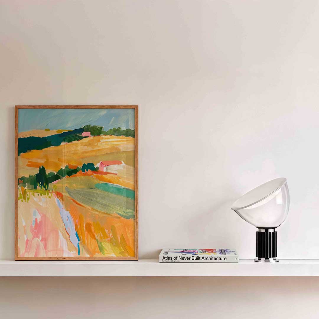 Landschap in warme tinten Poster
