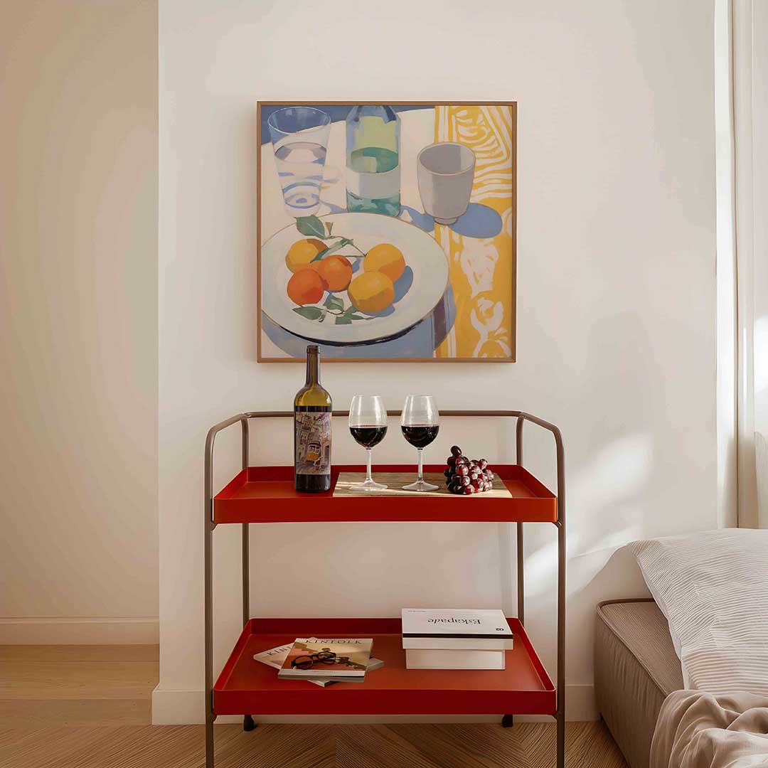 Citrus en glazen Poster