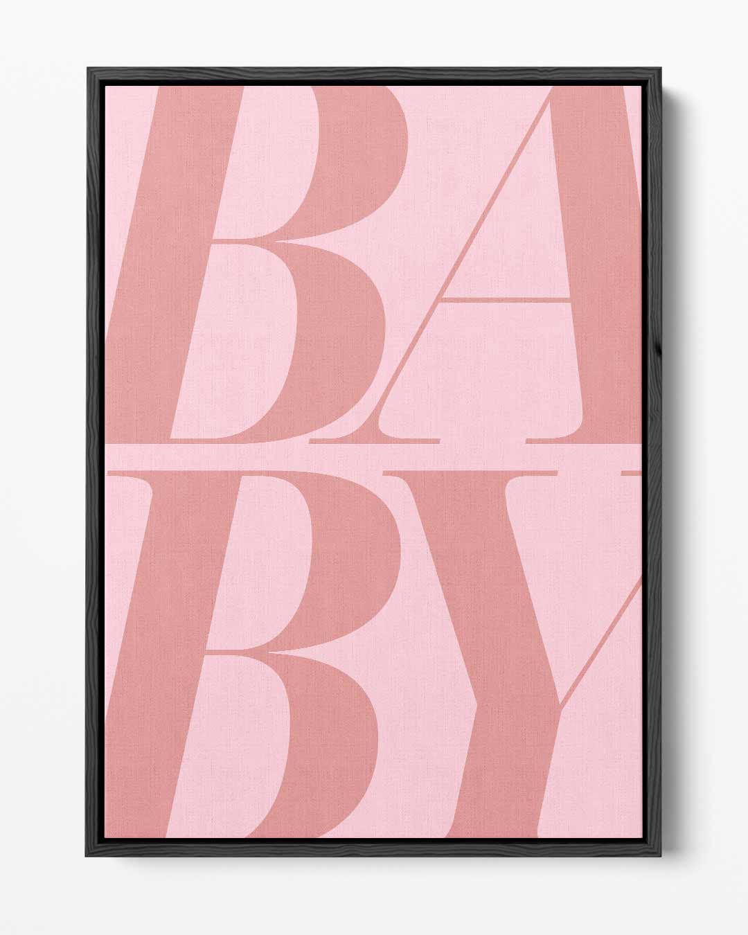Moderne Typografie Kunst "Baby Kunstwerk-canvas-dibond-plexiglas-wanddecoratie-WallArtistic