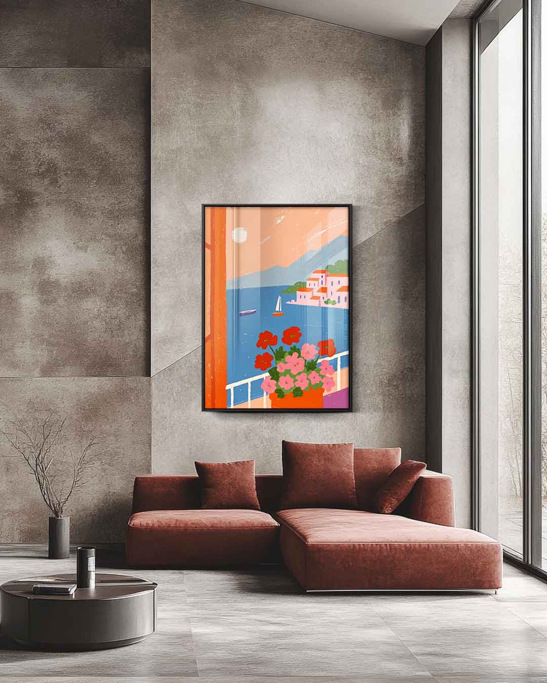 Uitzicht op Bloemrijke Haven Kunstwerk-canvas-dibond-plexiglas-wanddecoratie-WallArtistic