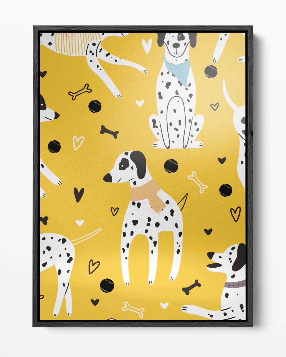 Vrolijk Dalmatiër Patroon Kunstwerk-canvas-dibond-plexiglas-wanddecoratie-WallArtistic