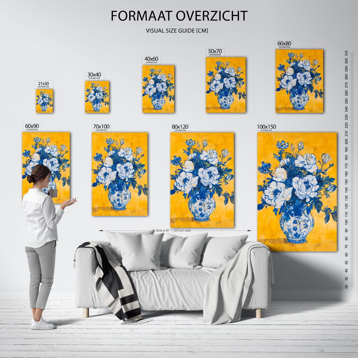 Bloemen in vaas Poster
