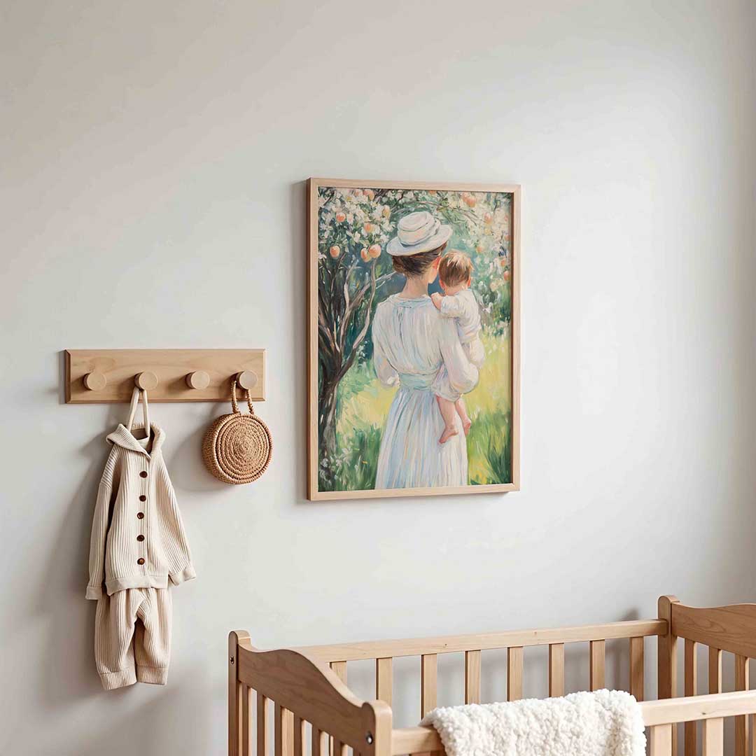 Moeder en kind onder boom Poster