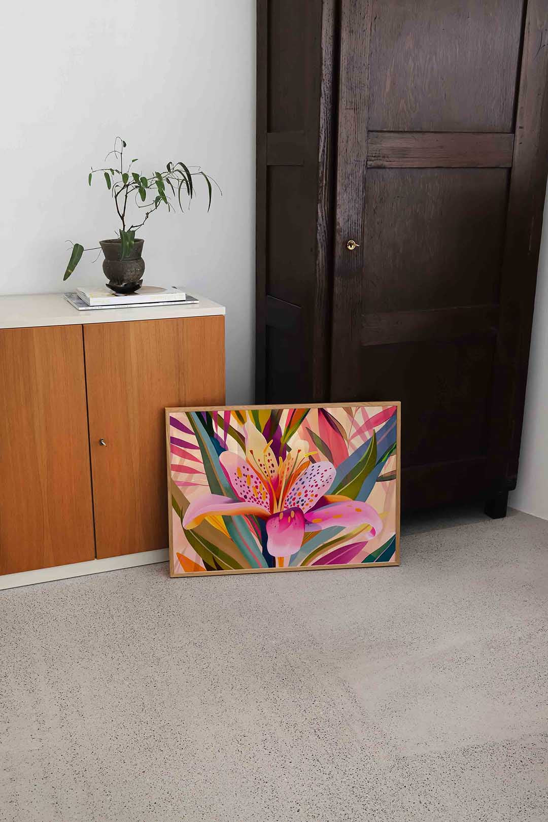 Bloem en bladeren Poster