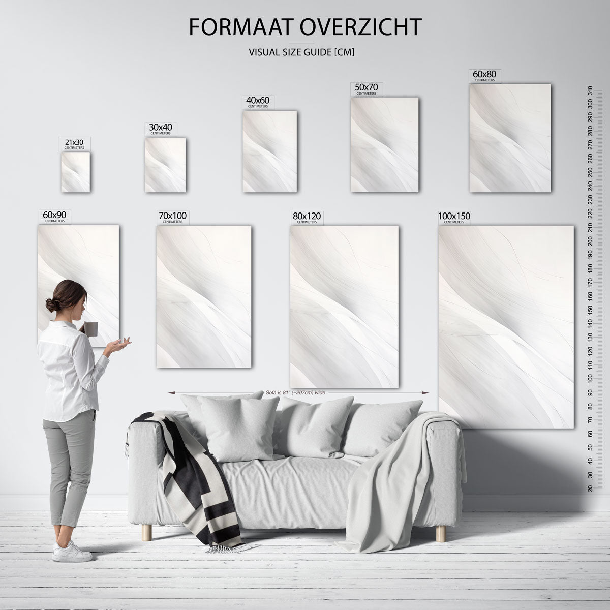 Vloeiende lijnen Poster