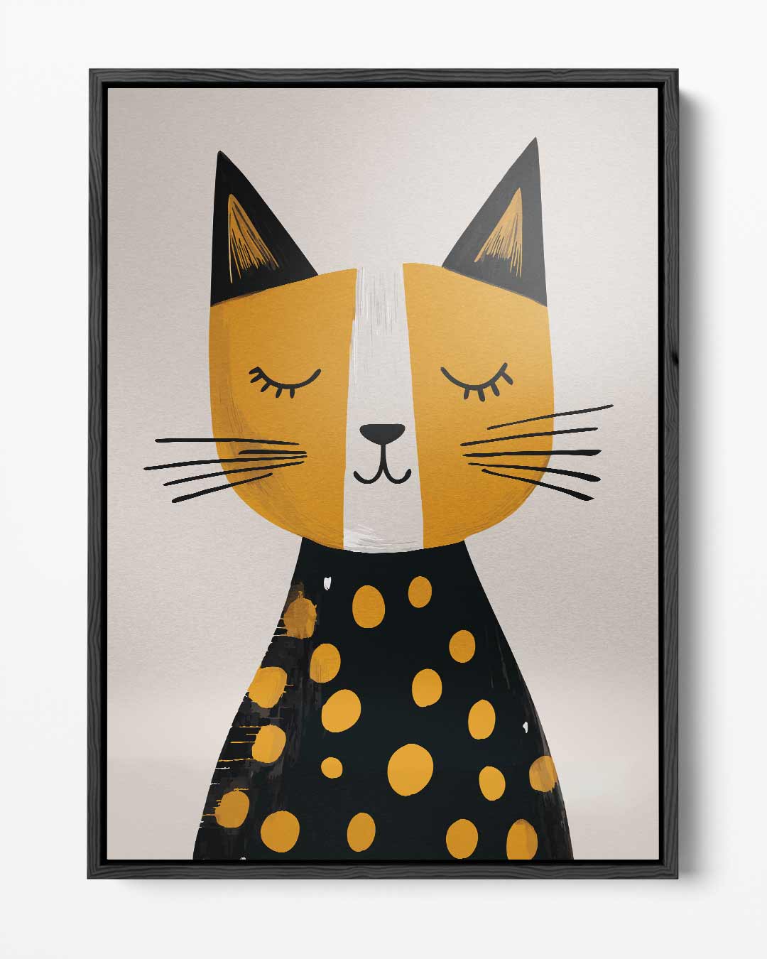 Vrolijke Kattenkunst Kunstwerk-canvas-dibond-plexiglas-wanddecoratie-WallArtistic
