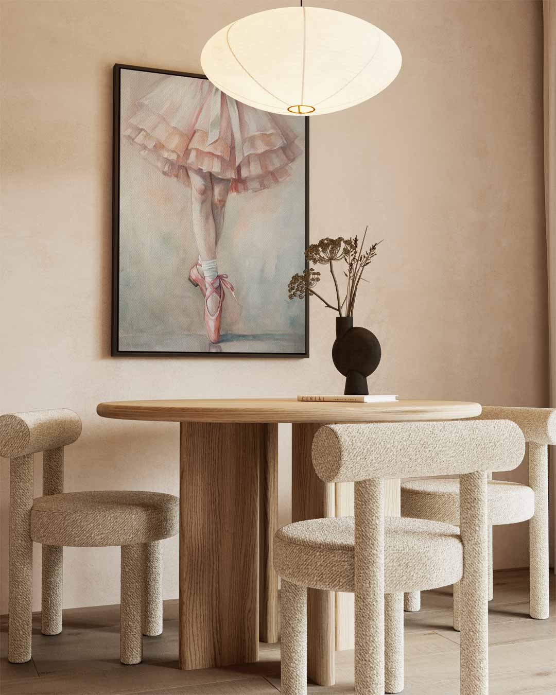 Balletdromen in Pastel Kunstwerk-canvas-dibond-plexiglas-wanddecoratie-WallArtistic