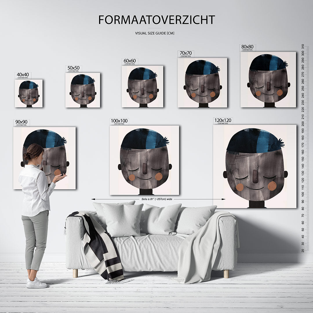Vrolijk gezicht portret Kunstwerk
