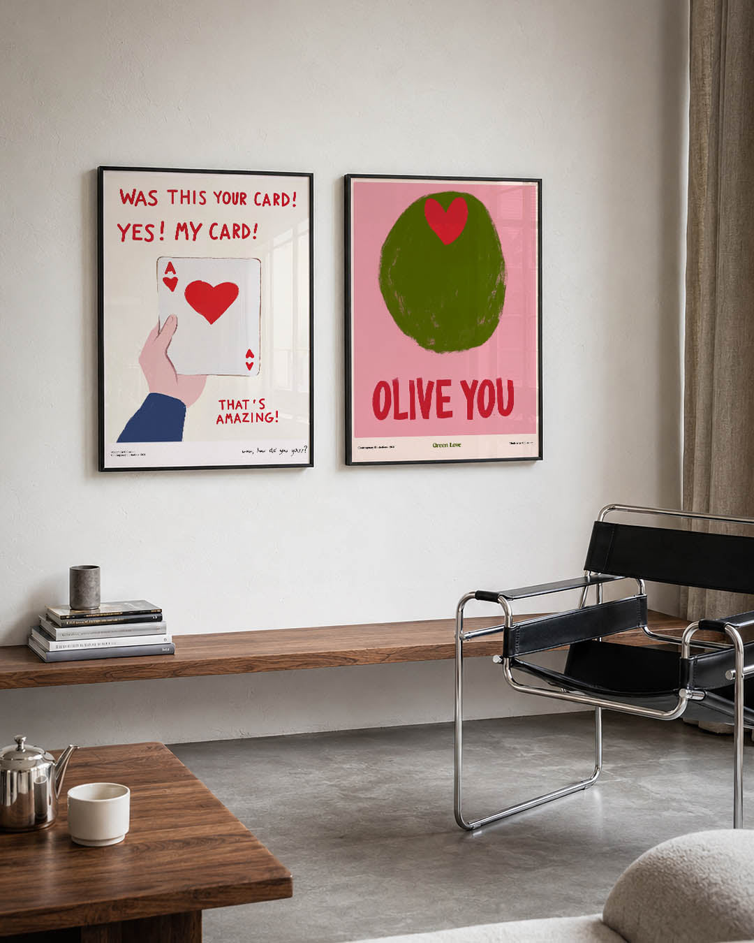 Speelse kaartillusie Posterset