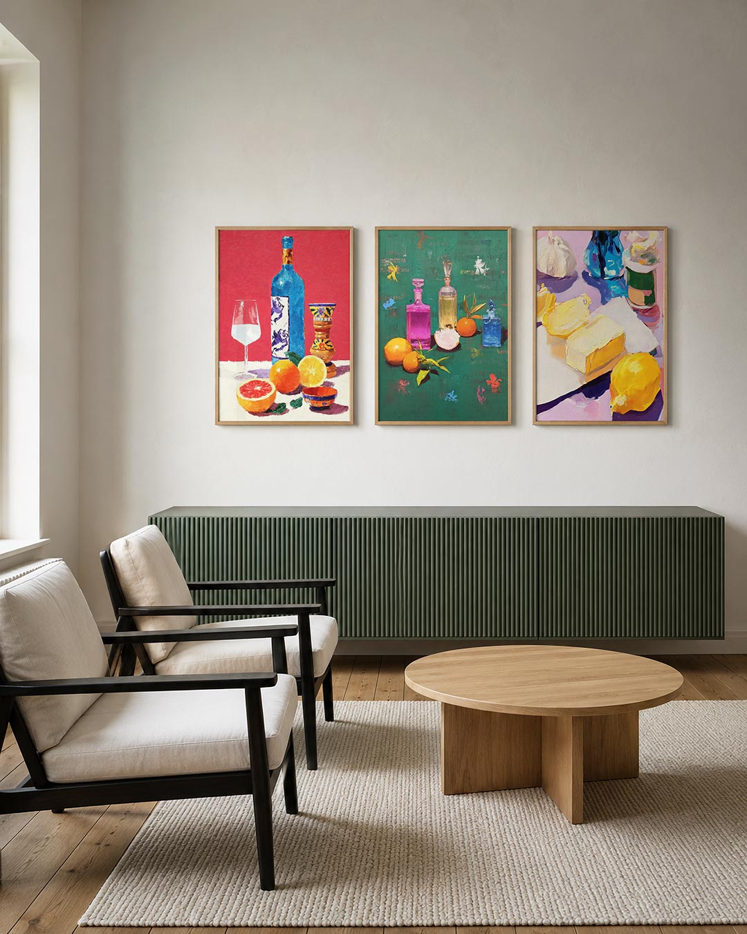 Kleurrijke tafelsetting Posterset