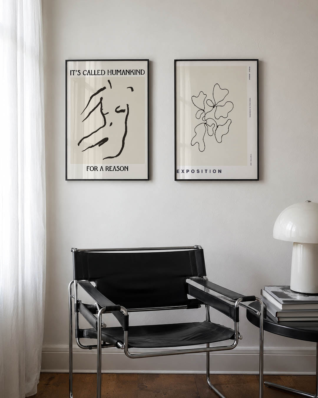 Lijnen en tekst Posterset