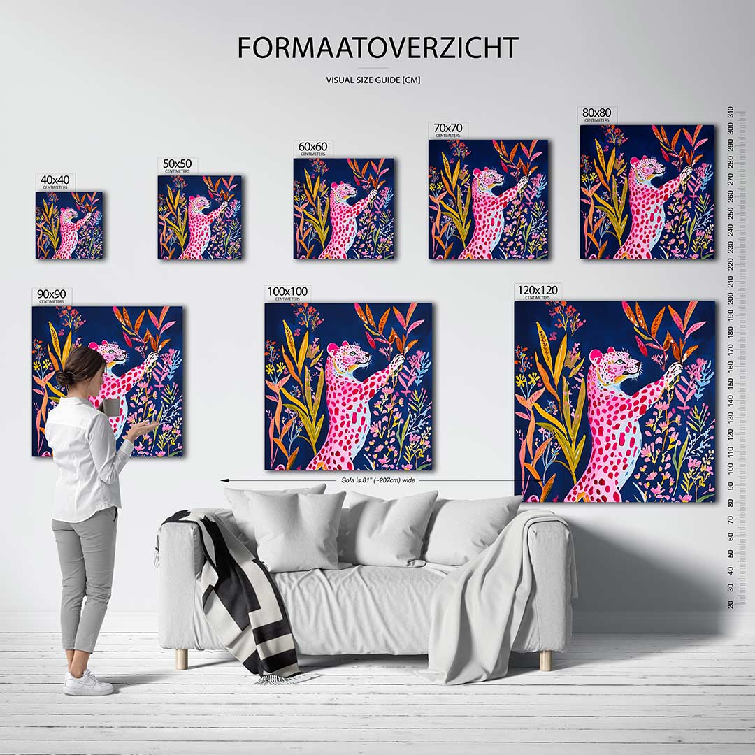 Vrolijke luipaard Kunstwerk