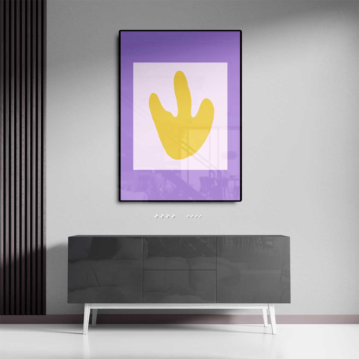 Vrolijke Voetafdruk Kunstwerk-canvas-dibond-plexiglas-wanddecoratie-WallArtistic