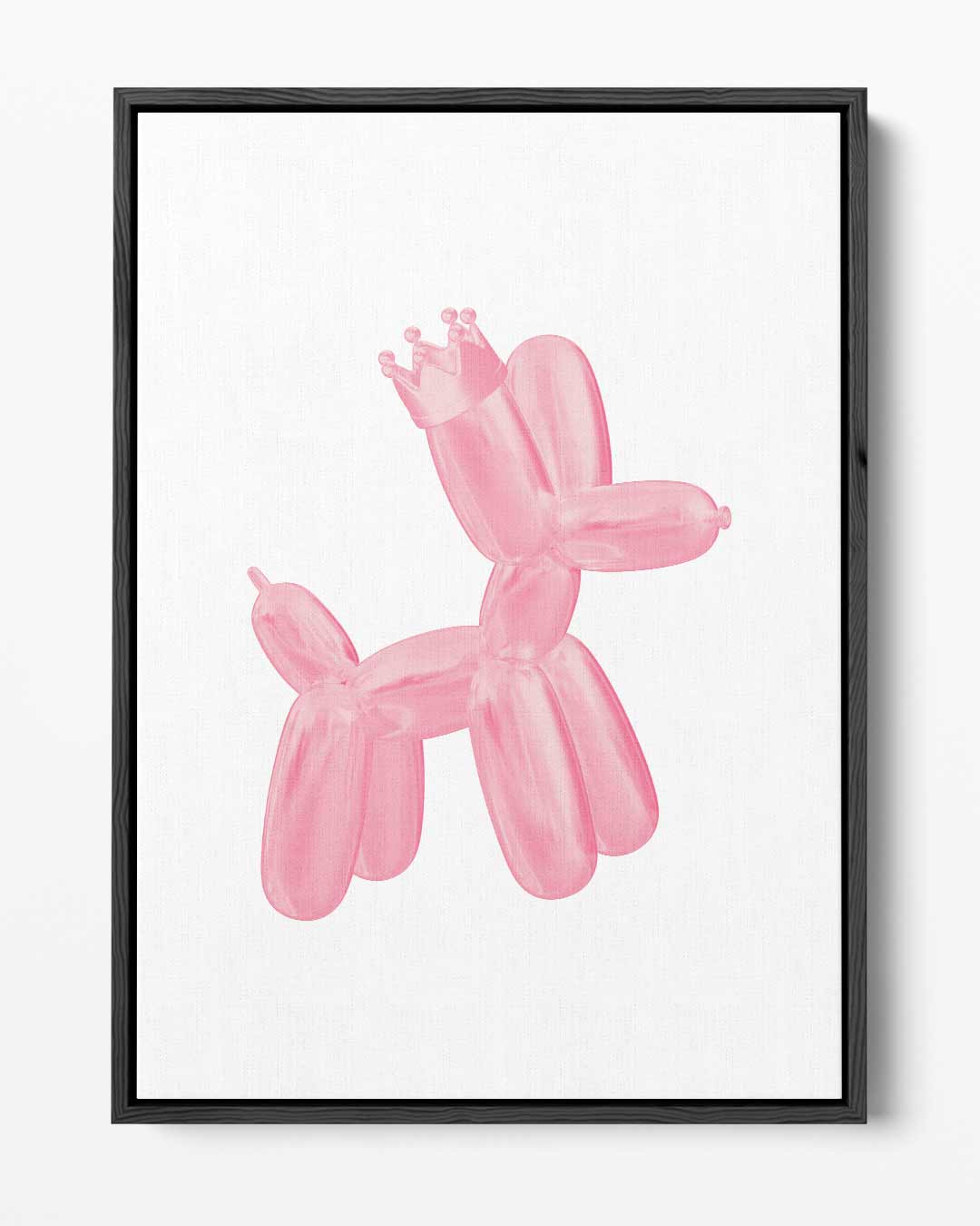 Koninklijke Ballonnenhond in Roze Kunstwerk-canvas-dibond-plexiglas-wanddecoratie-WallArtistic