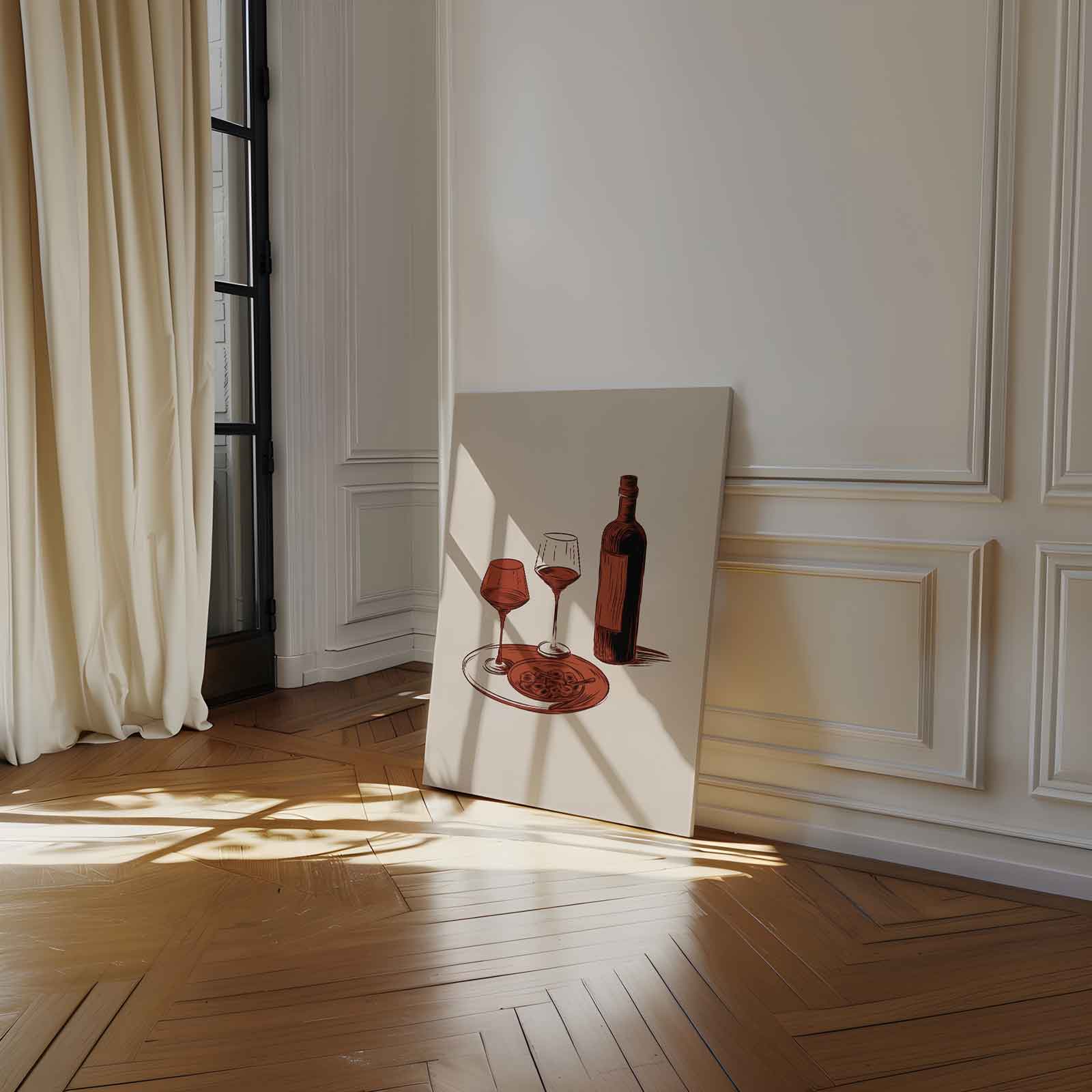 Italiaans Avondje Kunstwerk-canvas-dibond-plexiglas-wanddecoratie-WallArtistic