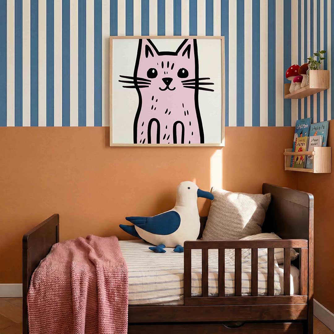 Roze kat Poster