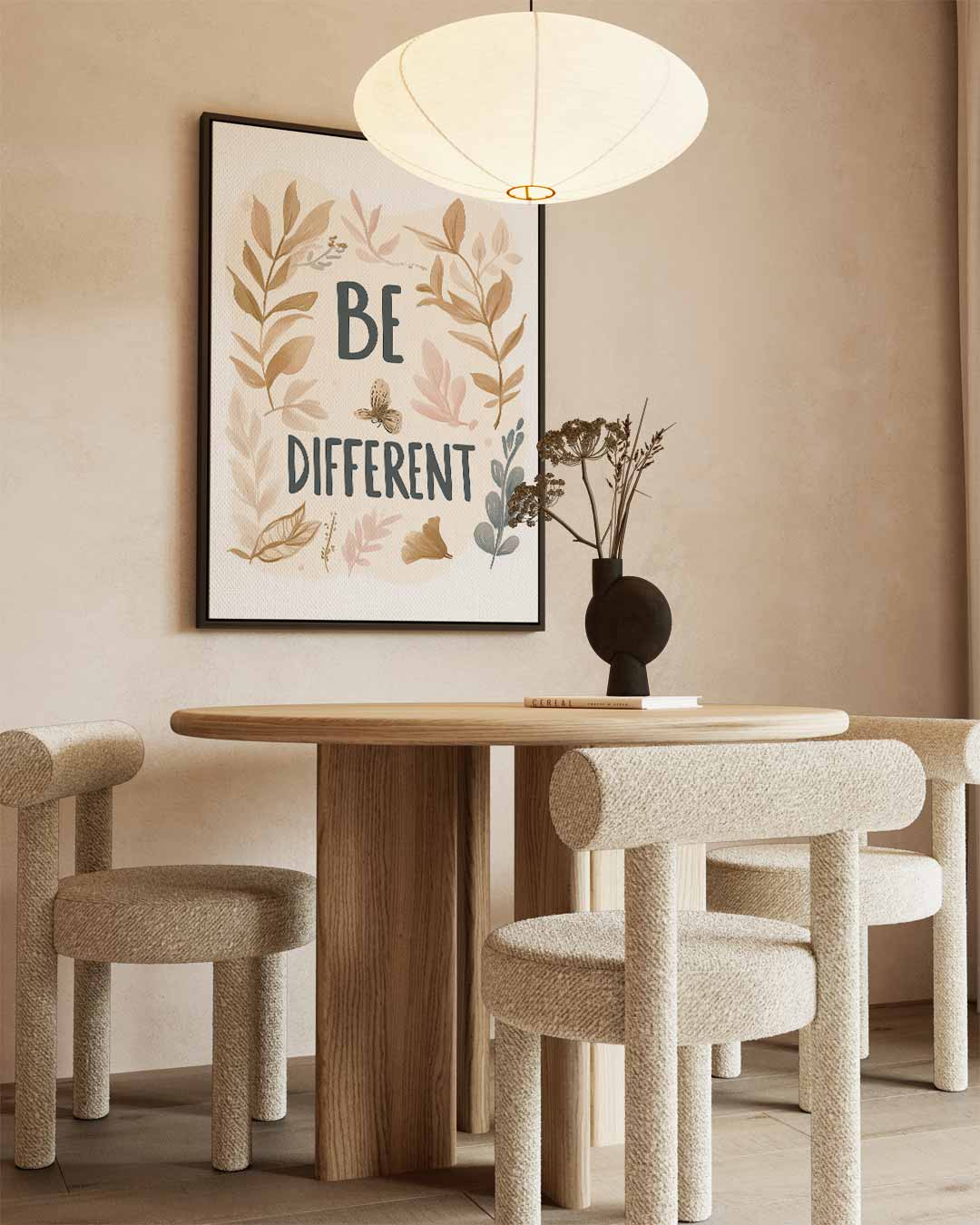 Be Different Bladeren Kunstwerk Kunstwerk-canvas-dibond-plexiglas-wanddecoratie-WallArtistic