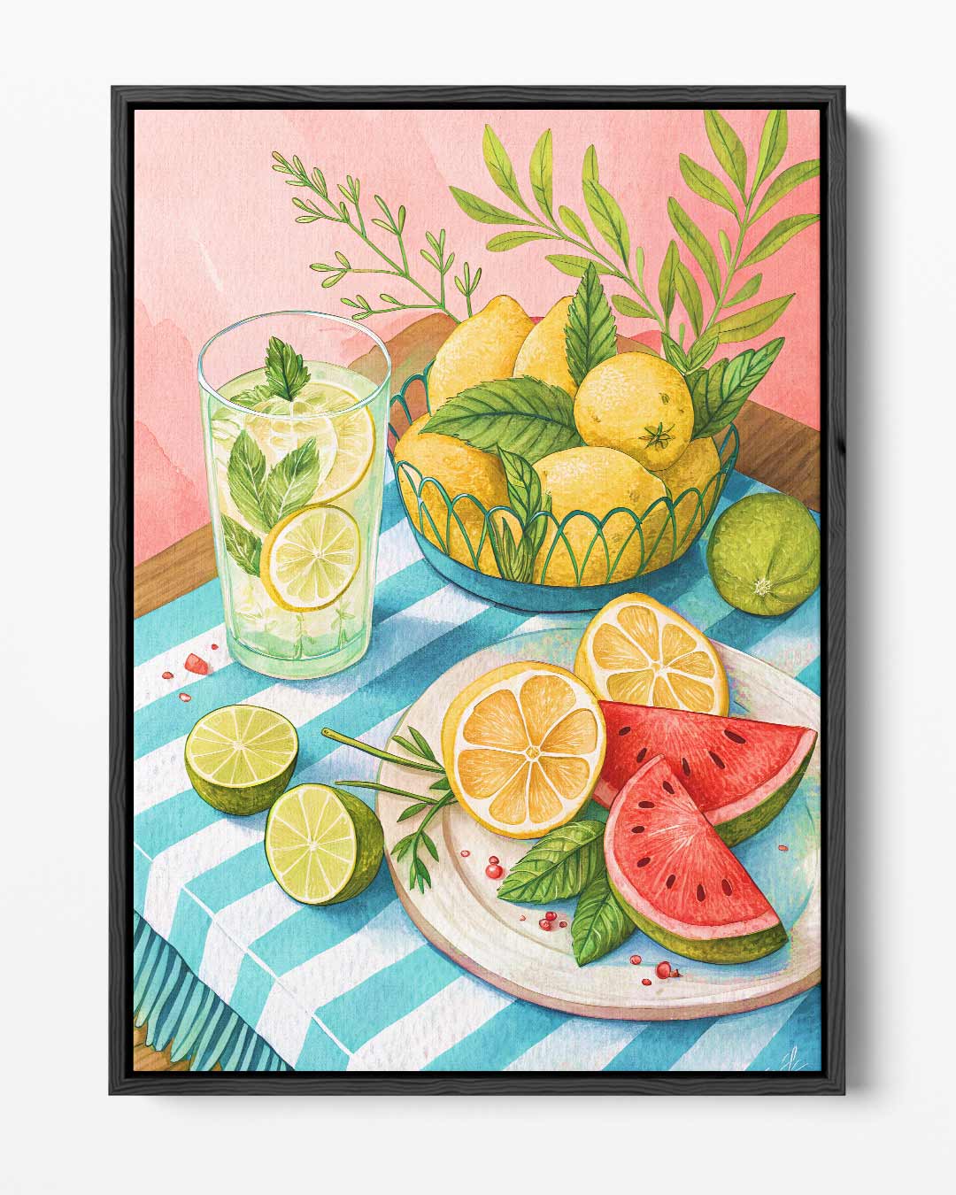Zomers Citrusfeestje Kunstwerk-canvas-dibond-plexiglas-wanddecoratie-WallArtistic