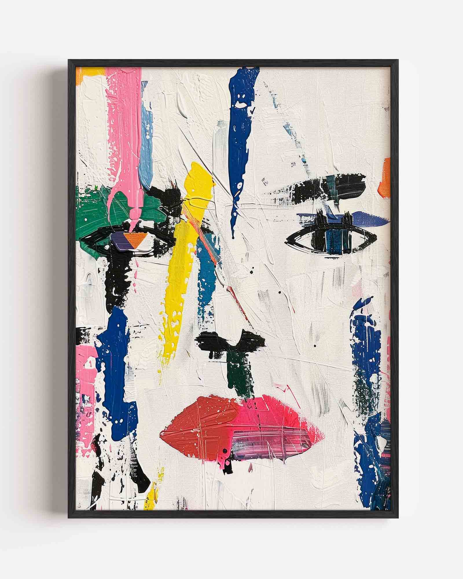 Abstract gezicht Poster