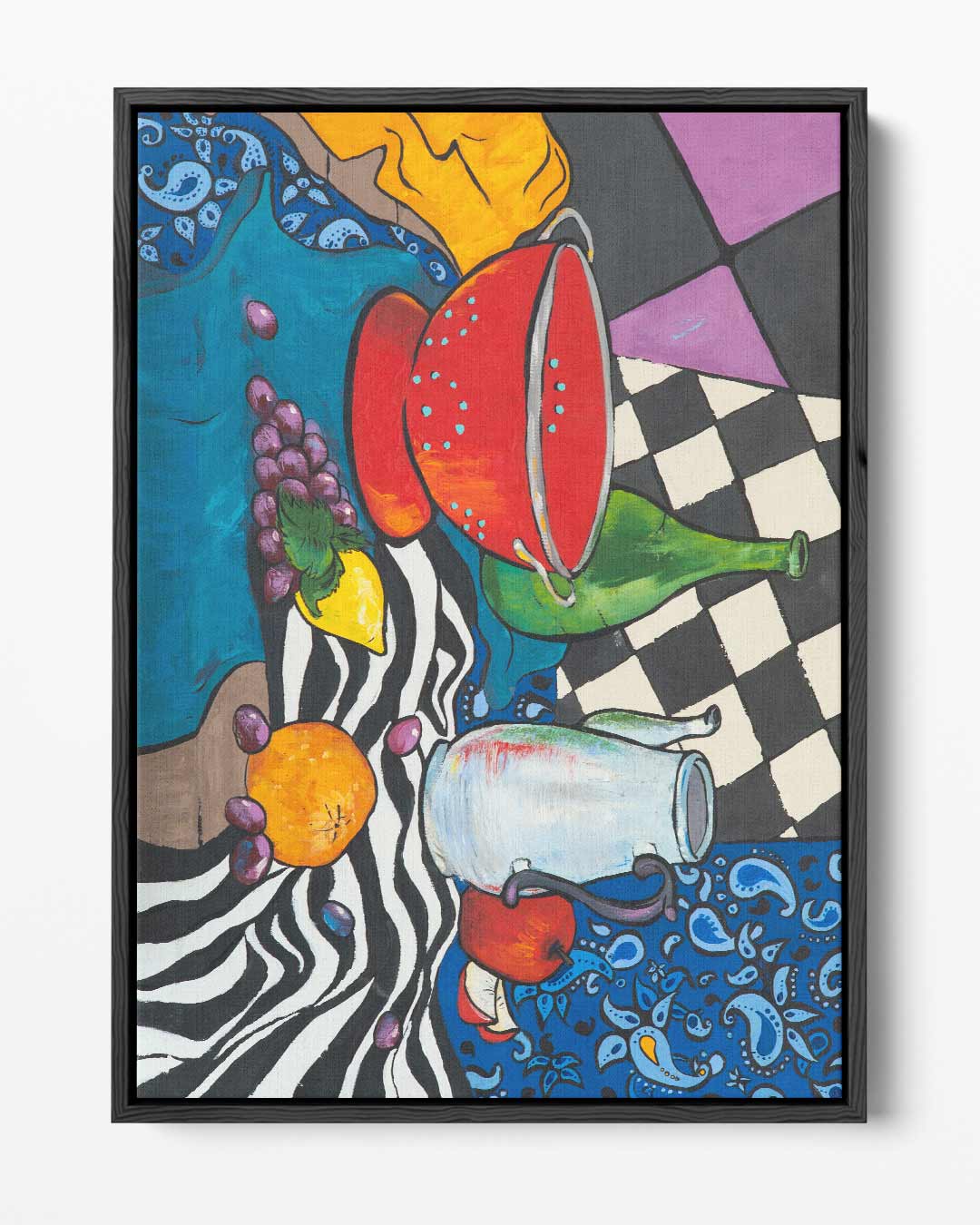 Kleurrijke Chaos Stilleven Kunstwerk-canvas-dibond-plexiglas-wanddecoratie-WallArtistic