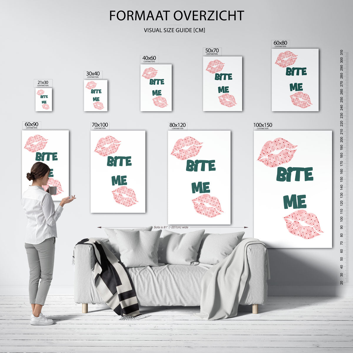 Lippen en tekst Poster