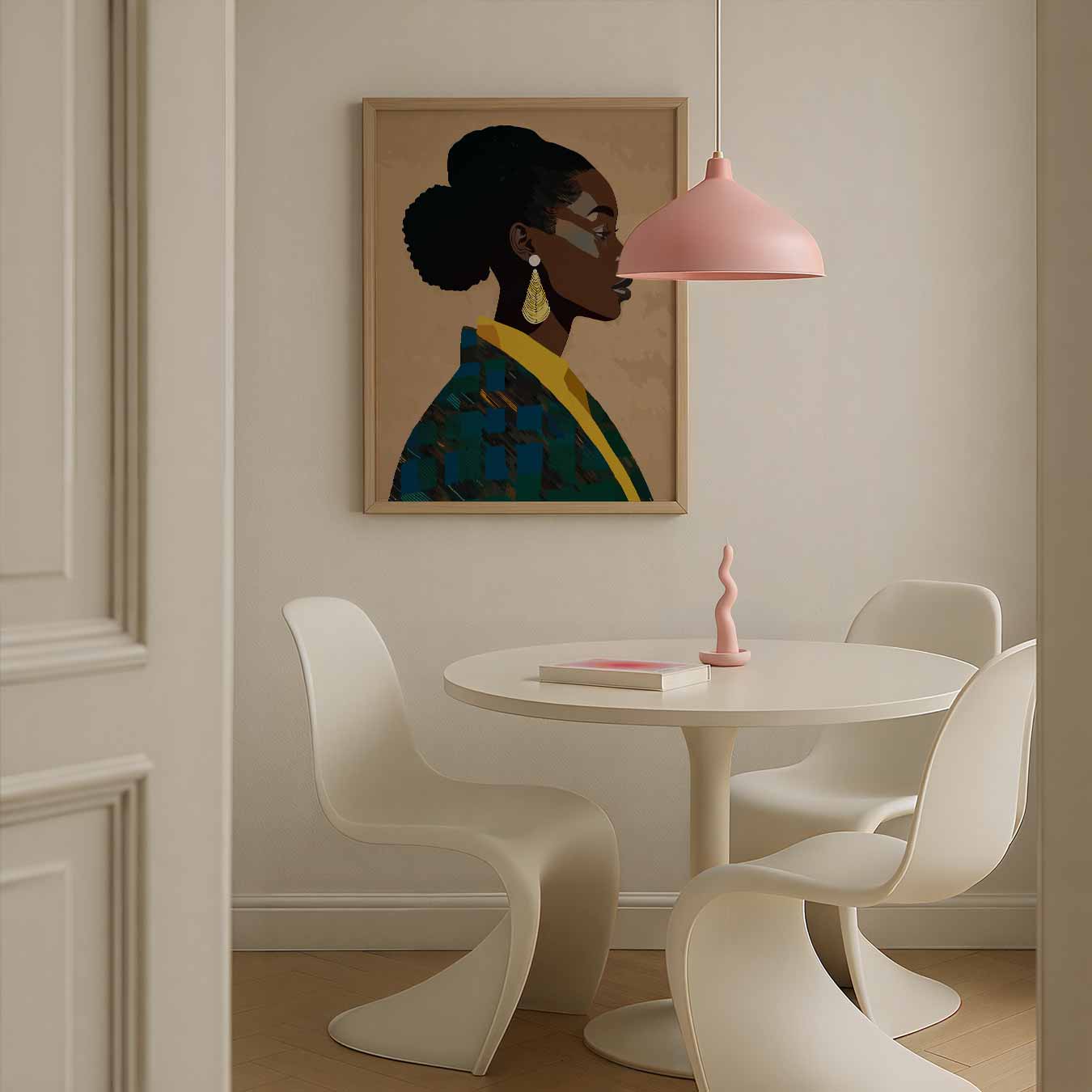 Stijlvolle Silhouet Met Gouden Accenten Poster