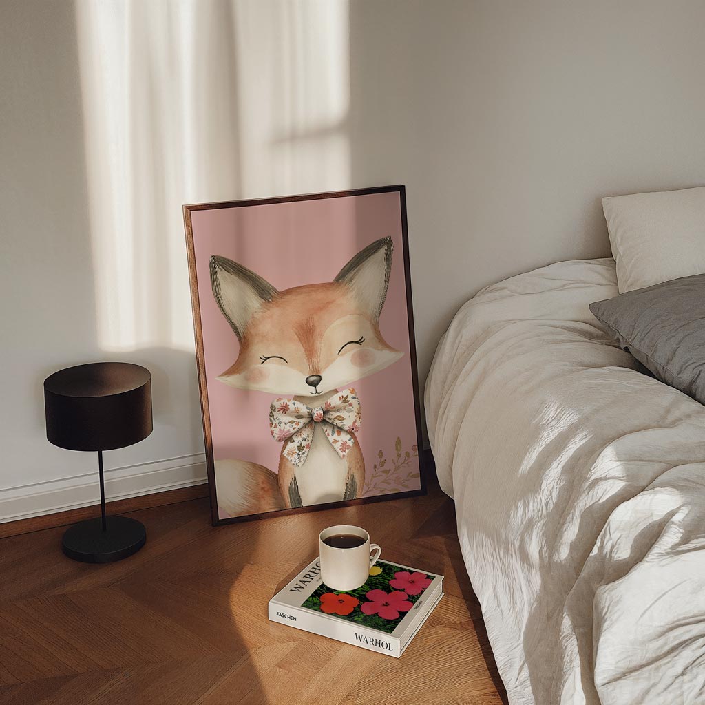 Schattige Vos met Strik Poster