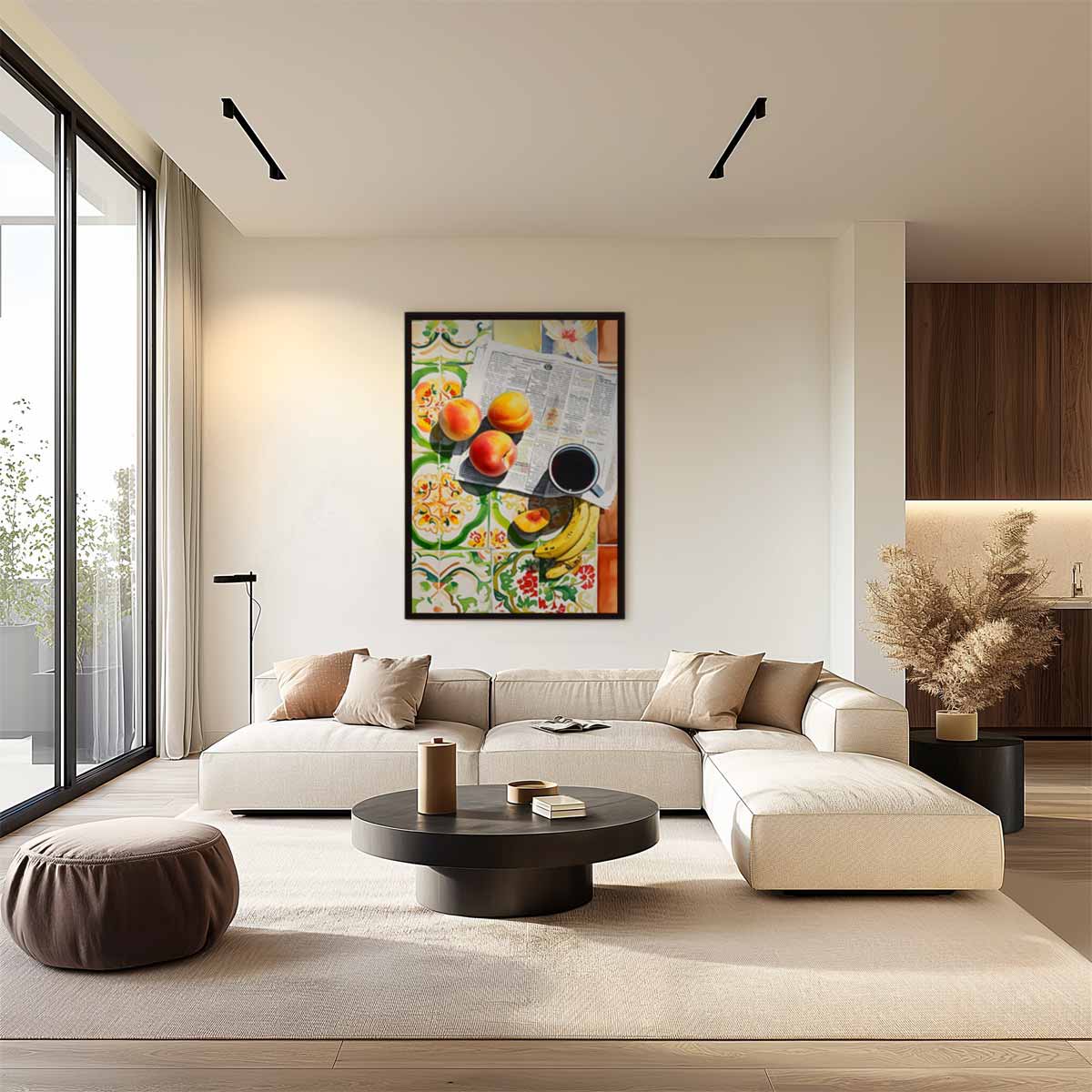 Zonnige Vruchten Ontbijt Kunstwerk-canvas-dibond-plexiglas-wanddecoratie-WallArtistic