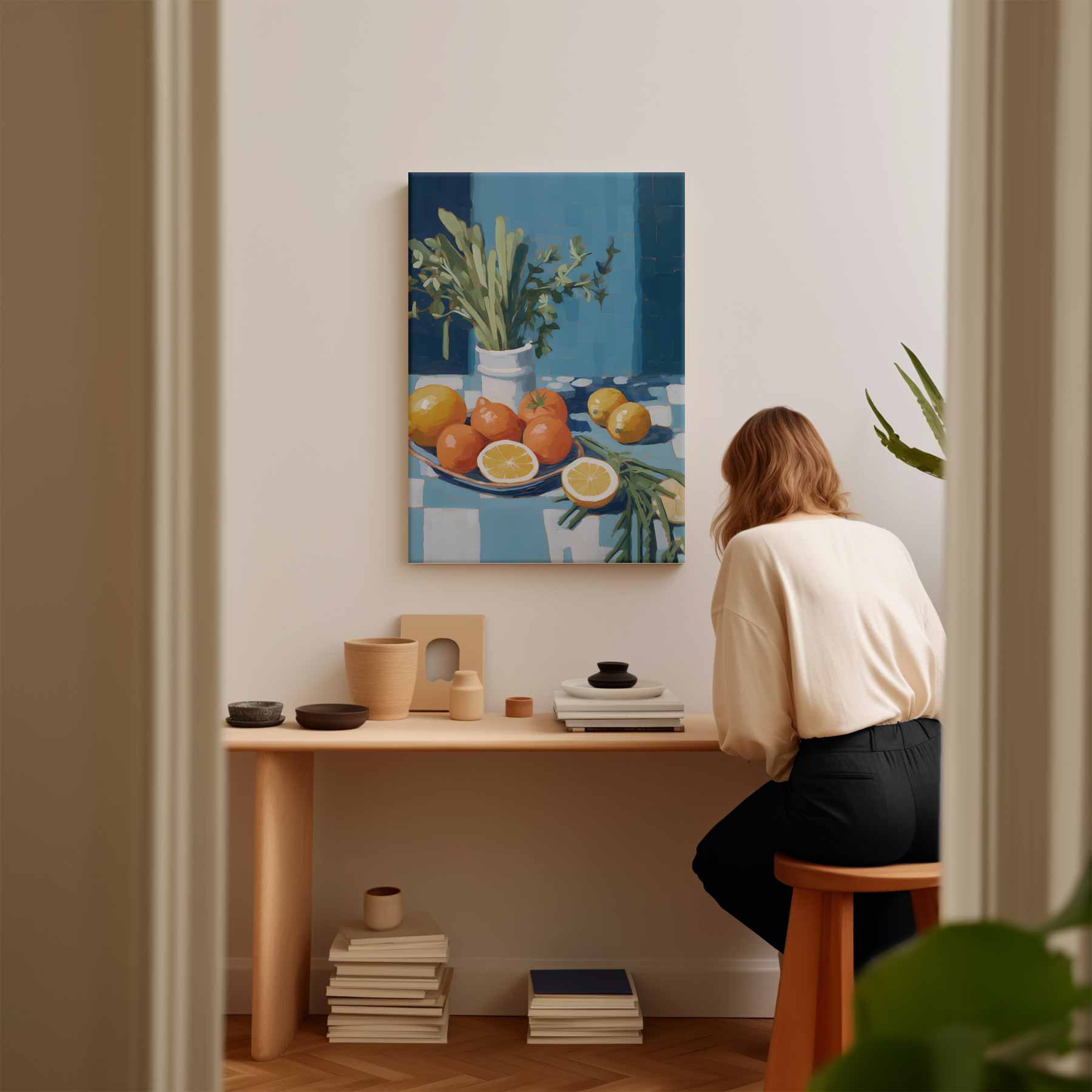 Frisse Citrussymfonie Kunstwerk-canvas-dibond-plexiglas-wanddecoratie-WallArtistic