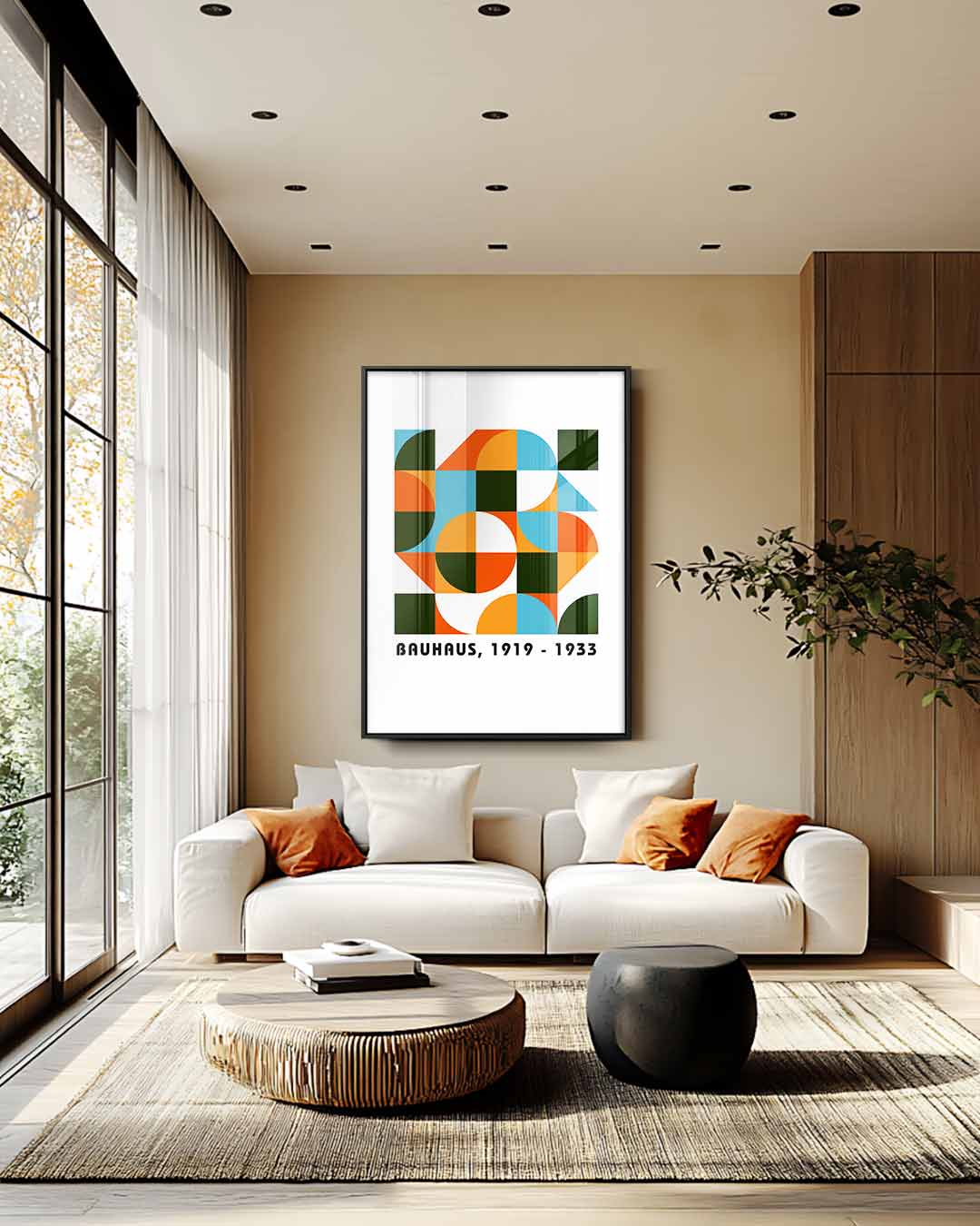 Bauhaus Geometrisch Kunstwerk Kunstwerk-canvas-dibond-plexiglas-wanddecoratie-WallArtistic