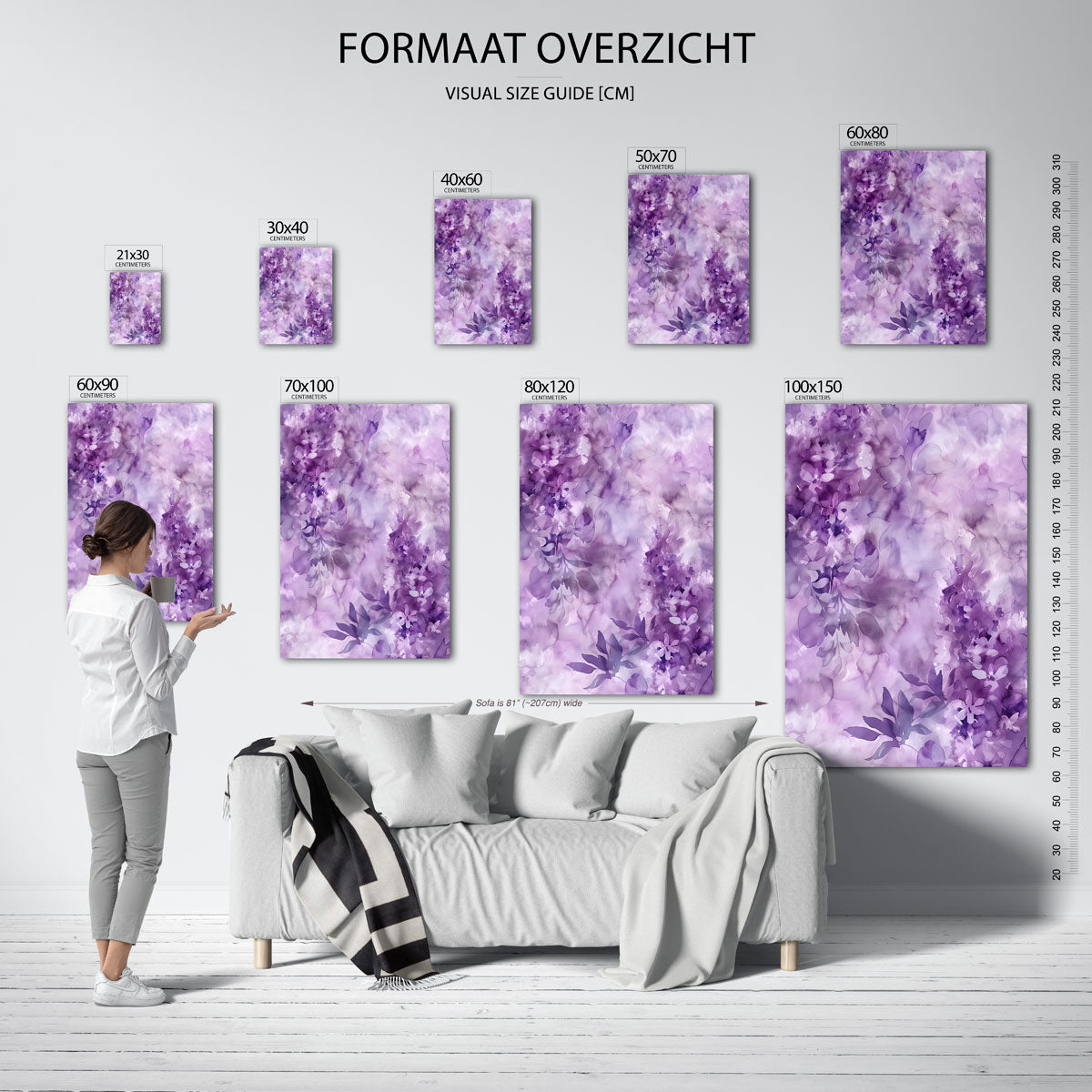 Paarse bloemen Poster