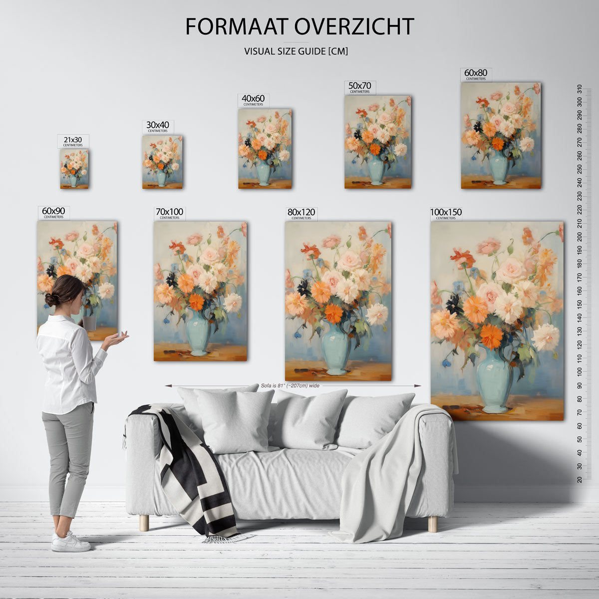 Bloemen in vaas Poster